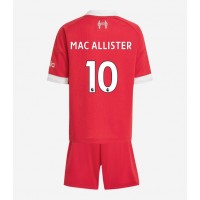 Stroje piłkarskie Liverpool Alexis Mac Allister #10 Koszulka Podstawowej dla dzieci 2025-26 Krótki Rękaw (+ szorty)